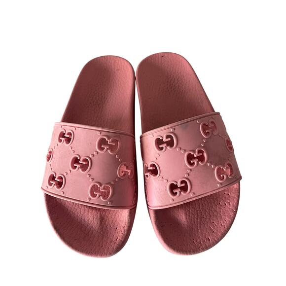 Gucci Pursuit GG Logo rubber pool slide sandals Sz:36 - Picture 7 of 7